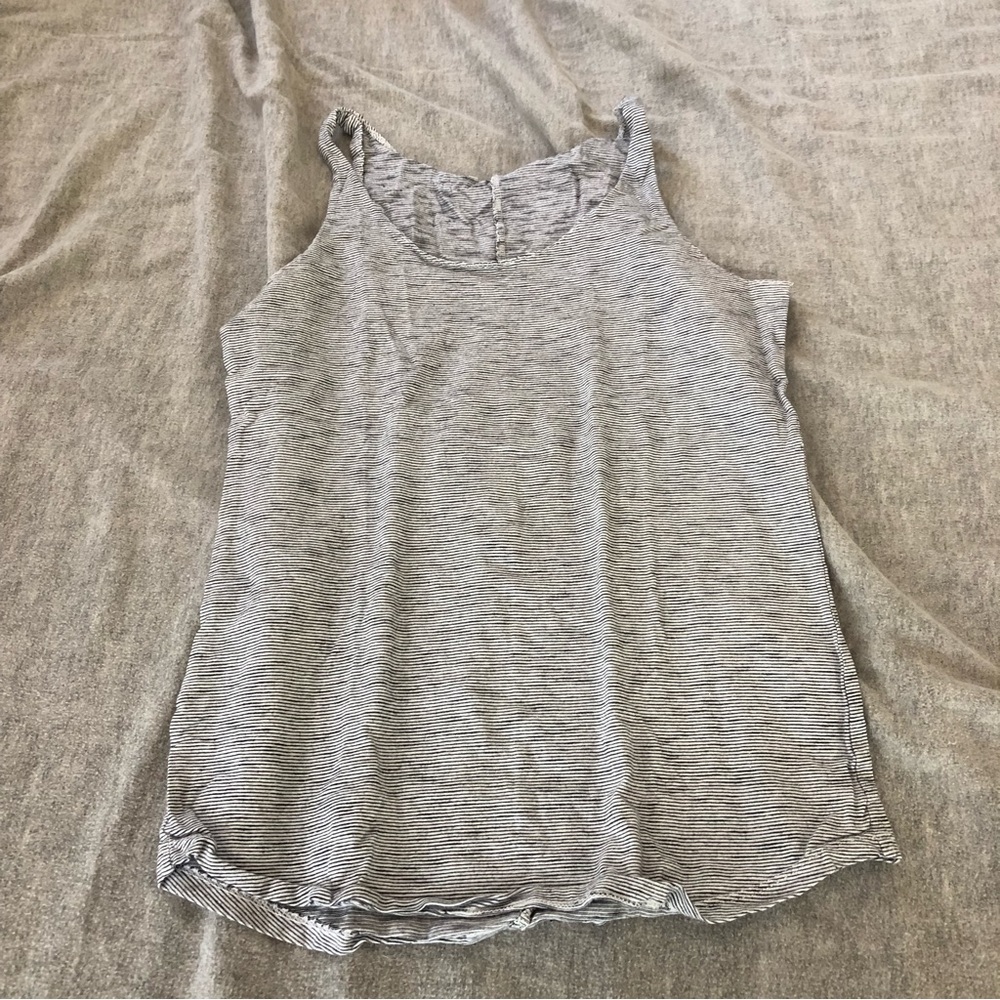 Promod Black & White Striped Tank Top